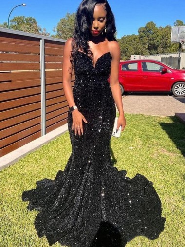 Vendedor de Amor Lantejoulas Veludo Sem Mangas Preto Vestidos de Festa