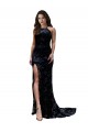 Vendedor de Decote Alto Renda Sem Mangas Abrir de volta Preto Vestidos de Madrinha / Vestidos de Noite / Vestidos de Festa