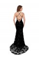 Vendedor de Decote Alto Renda Sem Mangas Abrir de volta Preto Vestidos de Madrinha / Vestidos de Noite / Vestidos de Festa