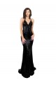 Vendedor de Decote V Lantejoulas Sem Mangas Sem encosto Preto Vestidos de Madrinha / Vestidos de Noite / Vestidos de Festa