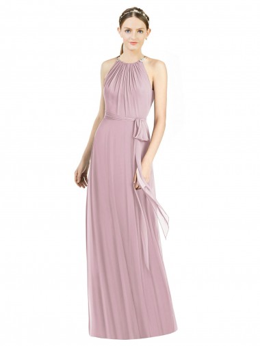 Vendedor de Cabeçada Chiffon Sem Mangas Prímula Vestidos de Madrinha