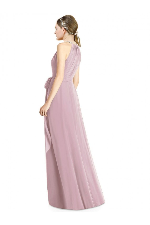 Vendedor de Cabeçada Chiffon Sem Mangas Prímula Vestidos de Madrinha
