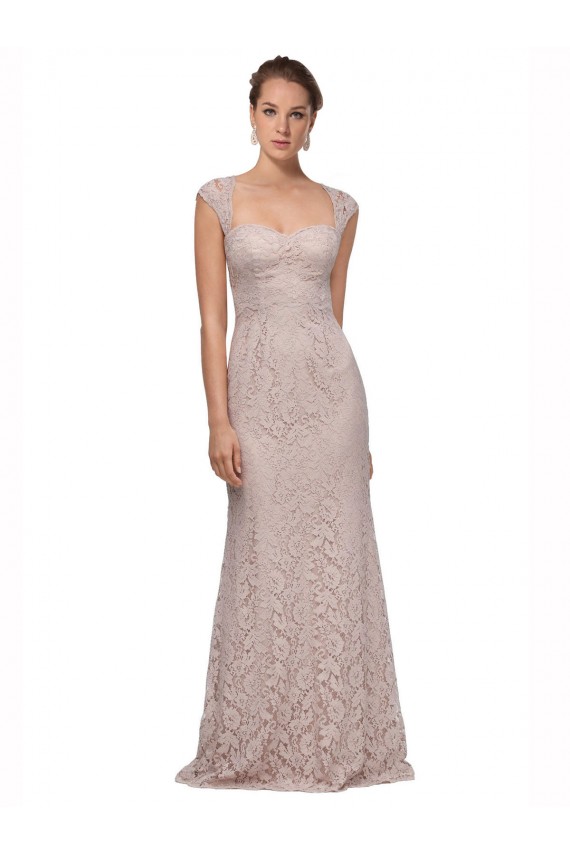 Vendedor de Amor Renda Mangas Curtas Vestidos de Madrinha / Vestidos de Festa