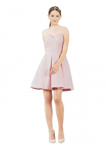 Vendedor de Amor Cetim Sem Mangas Rosa Vestidos de Madrinha / Vestidos de Cocktail / Vestidos de Homecoming