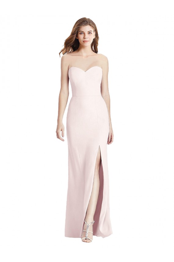 Vendedor de Amor Crepe Esticado Sem Mangas Lombar Rosa Vestidos de Madrinha / Vestidos de Festa