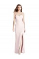 Vendedor de Amor Crepe Esticado Sem Mangas Lombar Rosa Vestidos de Madrinha / Vestidos de Festa