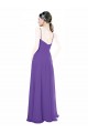 Vendedor de Alças finas Chiffon Sem Mangas Roxo Vestidos de Madrinha