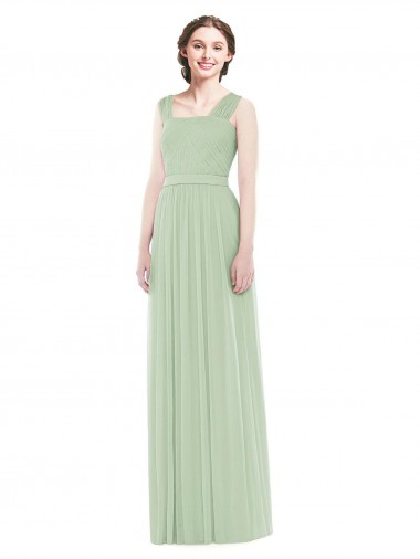 Vendedor de Alças finas Chiffon Sem Mangas Sábio Vestidos de Madrinha