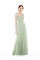 Vendedor de Amor Chiffon Mangas Curtas Sábio Vestidos de Madrinha