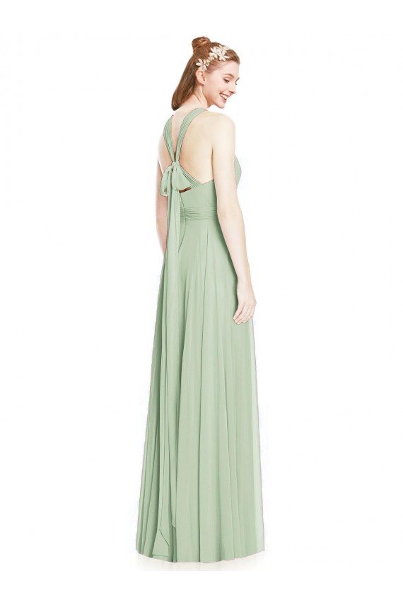 Vendedor de Cabeçada Chiffon Sem Mangas Sábio Vestidos de Madrinha