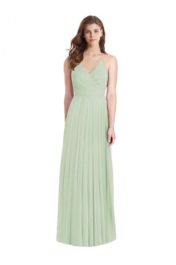 Vendedor de Alças finas Chiffon Ombro Frio Sábio Vestidos de Madrinha