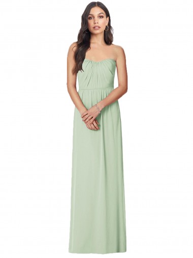 Vendedor de Sem alças Chiffon Sem Mangas Sábio Vestidos de Madrinha