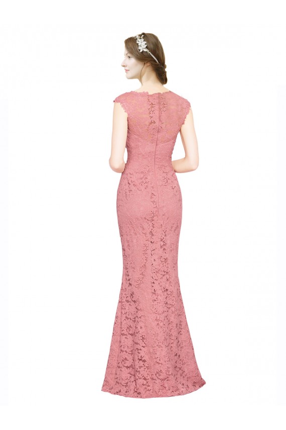 Vendedor de Amor Renda Sem Mangas Salmão Vestidos de Madrinha / Vestidos de Festa