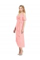 Vendedor de Alças finas Chiffon Ombro Frio Salmão Vestidos de Madrinha