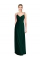 Vendedor de Alças finas Chiffon Sem Mangas Lombar Sempre Verde Vestidos de Madrinha