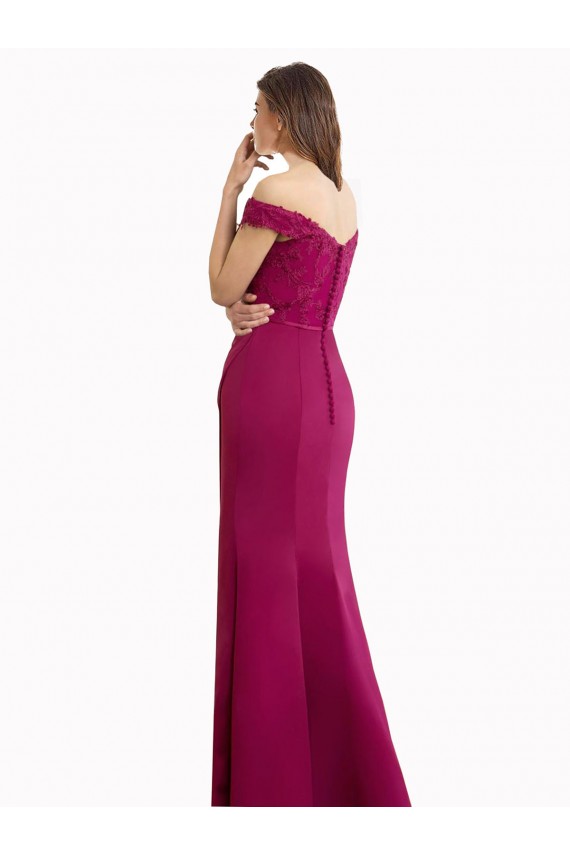 Vendedor de Fora do Ombro Chiffon & Renda Sem Mangas Vestidos de Madrinha