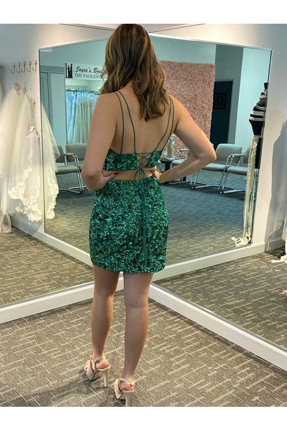 Vendedor de Decote V Lantejoulas Veludo Sem Mangas Trevo Verde Vestidos de Festa