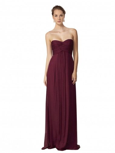 Vendedor de Amor Chiffon Sem Mangas Uva Vestidos de Madrinha / Vestidos Formais
