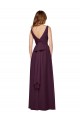 Vendedor de Decote V Chiffon Sem Mangas Uva Vestidos de Festa / Vestidos de Madrinha