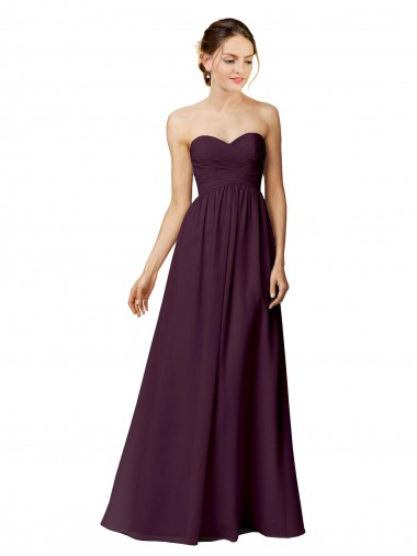 Vendedor de Amor Chiffon Sem Mangas Uva Vestidos de Madrinha