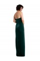 Vendedor de Sem alças Veludo Elástico Sem Mangas Lombar Verde Escuro Vestidos de Madrinha / Vestidos de Noite / Vestidos de Festa