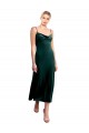 Vendedor de Alças finas Veludo Elástico Sem Mangas Lombar Verde Escuro Vestidos de Madrinha / Vestidos de Festa / Vestidos de Cocktail / Vestidos de Homecoming