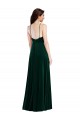 Vendedor de Cabeçada Veludo Elástico Sem Mangas Verde Escuro Vestidos de Madrinha / Vestidos de Festa