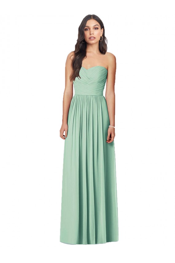 Vendedor de Amor Chiffon Sem Mangas Verde Menta Vestidos de Madrinha