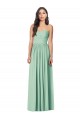 Vendedor de Amor Chiffon Sem Mangas Verde Menta Vestidos de Madrinha