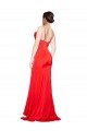 Vendedor de Decote Capuz Cetim Elástico Sem Mangas Lombar Vermelho Vestidos de Madrinha / Vestidos de Noite / Vestidos de Festa
