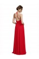 Vendedor de Alças finas Chiffon Sem Mangas Vermelho Vestidos de Madrinha