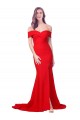 Vendedor de Amor Crepe Esticado Sem Mangas Vermelho Vestidos de Madrinha / Vestidos de Noite / Vestidos de Festa