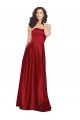 Vendedor de Sem alças Cetim Sem Mangas Vermelho Escuro Vestidos de Madrinha / Vestidos de Festa