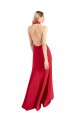 Vendedor de Cabeçada Crepe Esticado Sem Mangas Abrir de volta Vermelho Vestidos de Madrinha / Vestidos de Noite / Vestidos de Festa