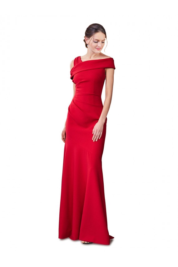 Vendedor de Crepe Esticado Sem Mangas Vermelho Vestidos de Madrinha / Vestidos de Noite / Vestidos de Festa