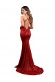 Vendedor de Decote V Lantejoulas Sem Mangas Lombar Vermelho Vestidos de Noite / Vestidos de Festa